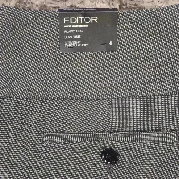 NWT Express Design Studio Editor wide waistband black white pant women's‎ 4 - Picture 6 of 6